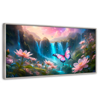 Cuadros Decorativos Canvas Revolution | Cascada De Alas | Panoramico | Portada | Marco Blanco