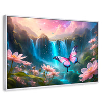 Cuadros Decorativos Canvas Revolution | Cascada De Alas | Rectangular | Portada | Marco Blanco