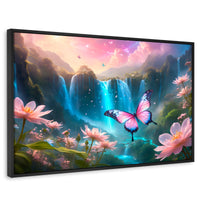 Cuadros Decorativos Canvas Revolution | Cascada De Alas | Rectangular | Portada | Marco Negro