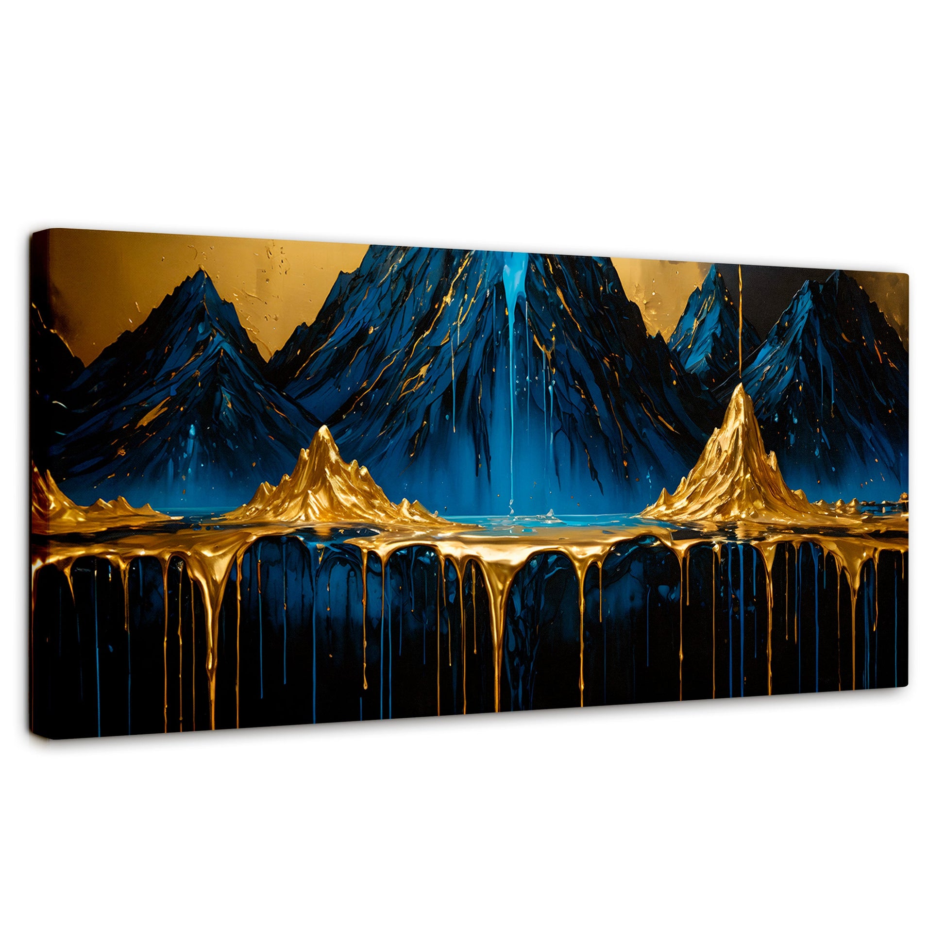 Cuadros Decorativos Canvas Revolution | Cascadas Doradas | Panoramico | Portada | Marco SinMarco