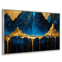 Cuadros Decorativos Canvas Revolution | Cascadas Doradas | Rectangular | Portada | Marco Plateado