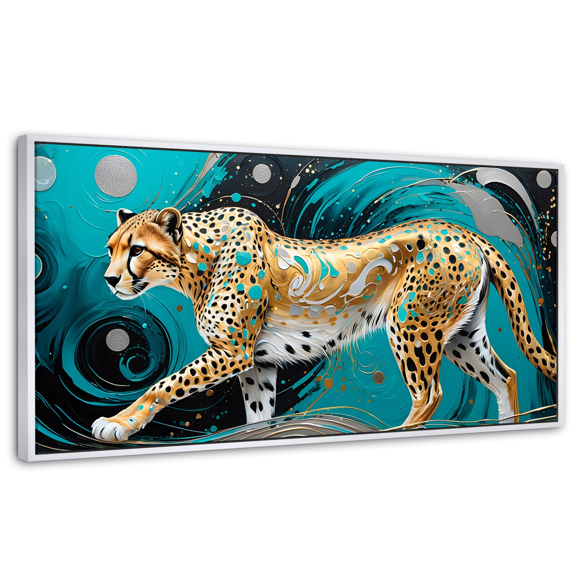 Cuadros Decorativos Canvas Revolution | Cheetah Dorado | Panoramico | Portada