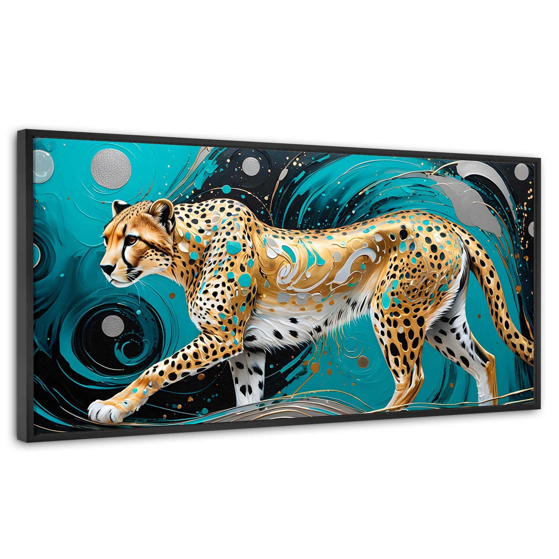 Cuadros Decorativos Canvas Revolution | Cheetah Dorado | Panoramico | Portada