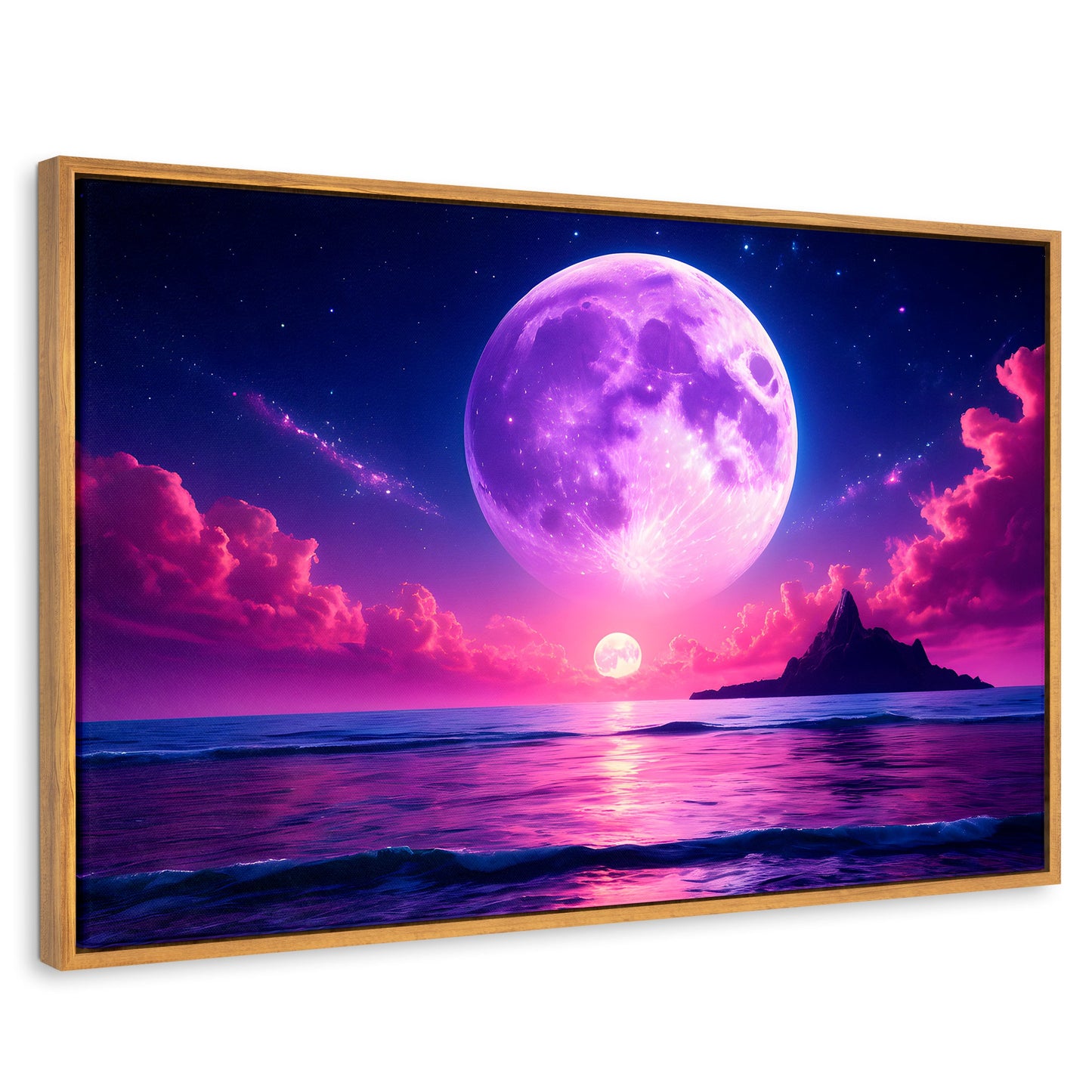 Cuadros Decorativos Canvas Revolution | Cielo Con Luna Rosa | Rectangular | Portada