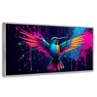 Cuadros Decorativos Canvas Revolution | Colibri Cromatico | Panoramico | Portada | Marco Blanco