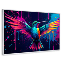 Cuadros Decorativos Canvas Revolution | Colibri Cromatico | Rectangular | Portada | Marco Blanco