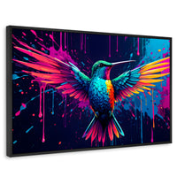 Cuadros Decorativos Canvas Revolution | Colibri Cromatico | Rectangular | Portada | Marco Negro