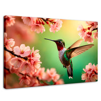 Cuadros Decorativos Canvas Revolution | Colibri Danza Flor | Rectangular | Portada | Marco SinMarco