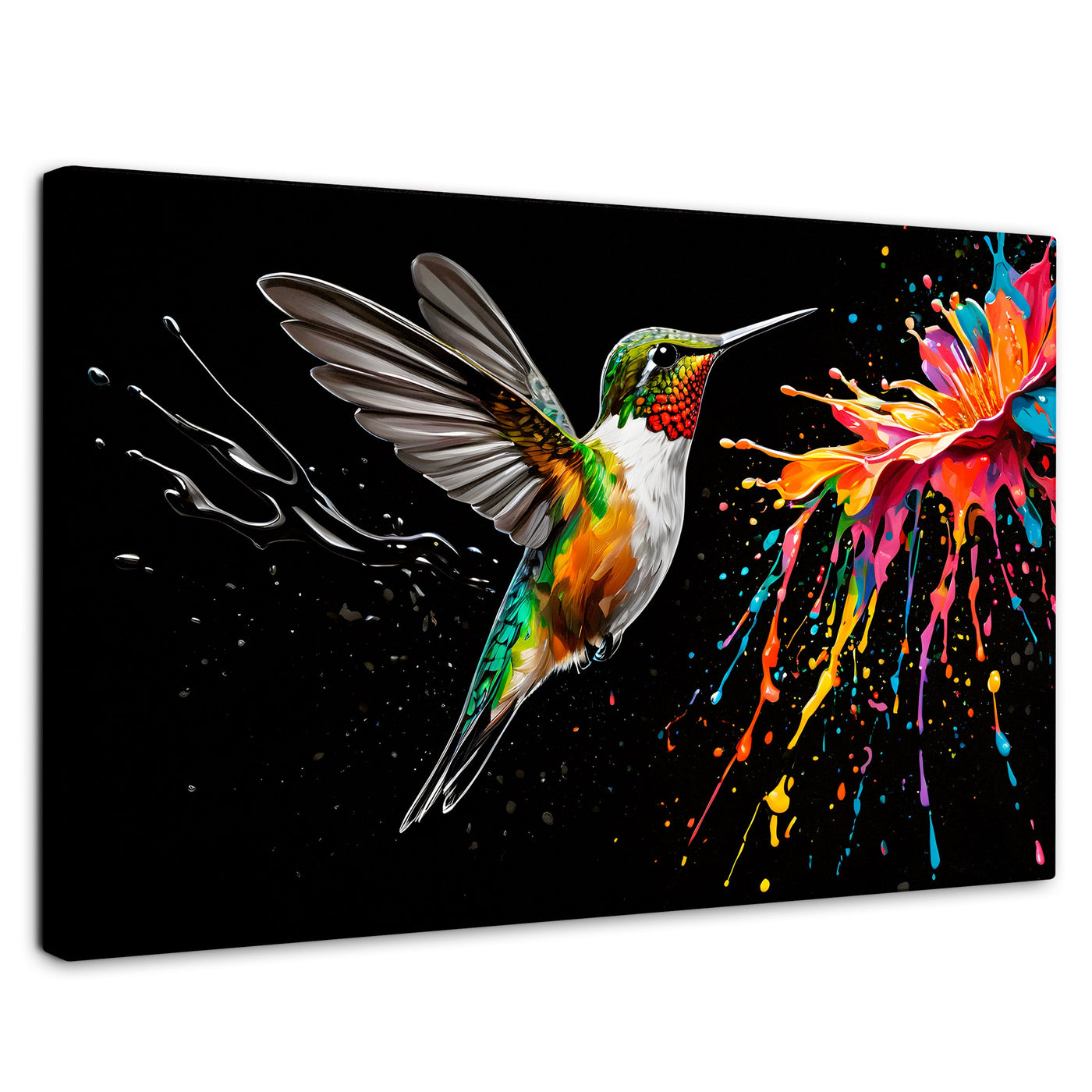 Cuadros Decorativos Canvas Revolution | Colibri Luminoso | Rectangular | Portada | Marco SinMarco