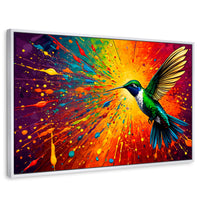 Cuadros Decorativos Canvas Revolution | Colibri Radiante | Rectangular | Portada | Marco Blanco