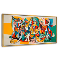Cuadros Decorativos Canvas Revolution | Colorido Cubismo | Panoramico | Portada
