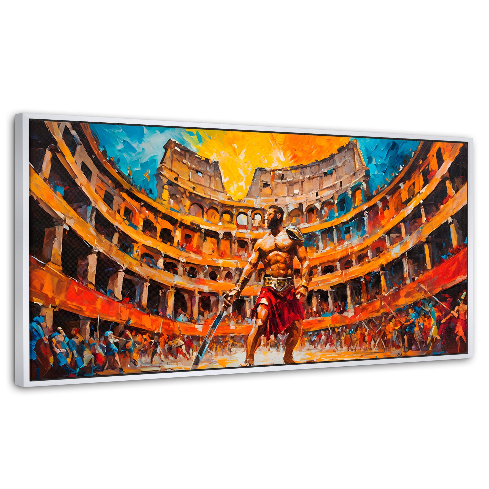 Cuadros Decorativos Canvas Revolution | Combate Gladiador | Panoramico | Portada