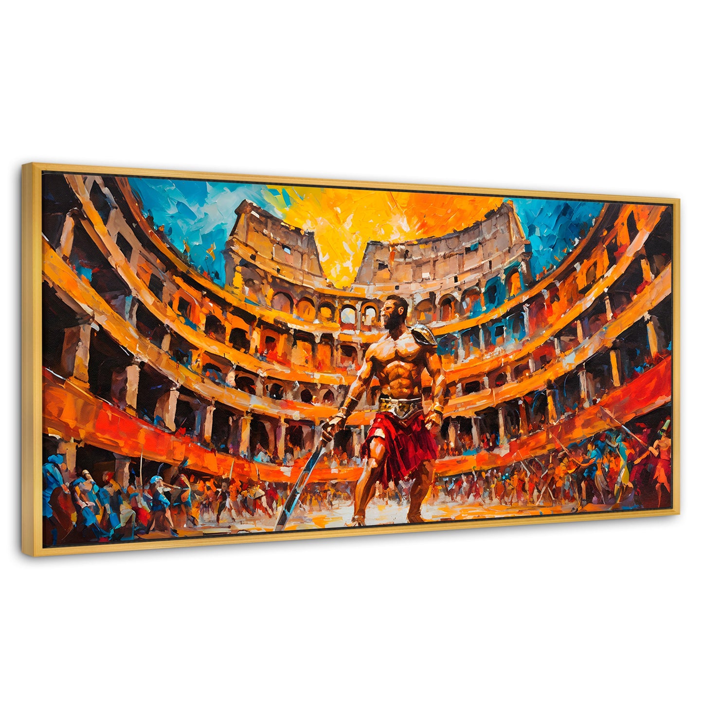 Cuadros Decorativos Canvas Revolution | Combate Gladiador | Panoramico | Portada