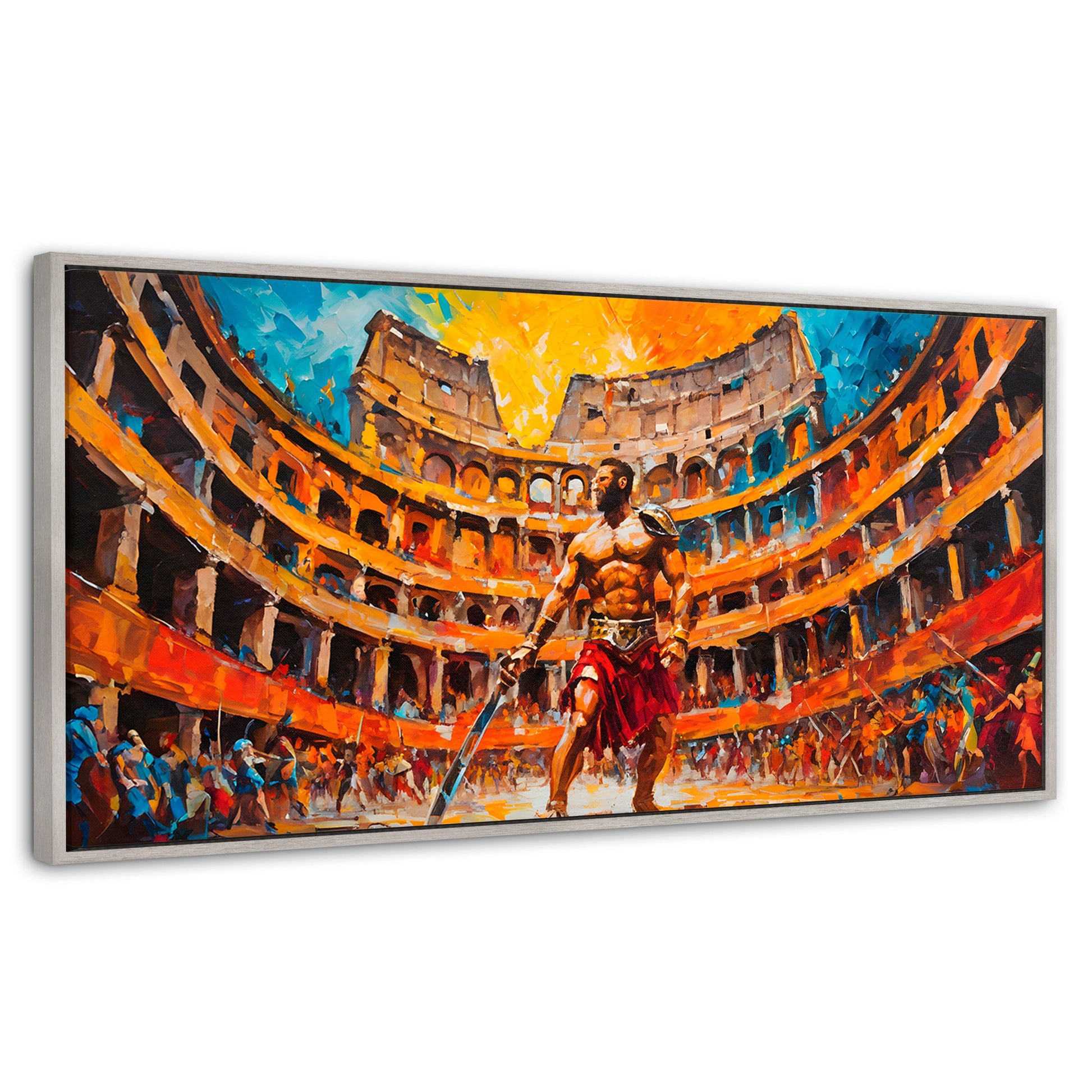 Cuadros Decorativos Canvas Revolution | Combate Gladiador | Panoramico | Portada