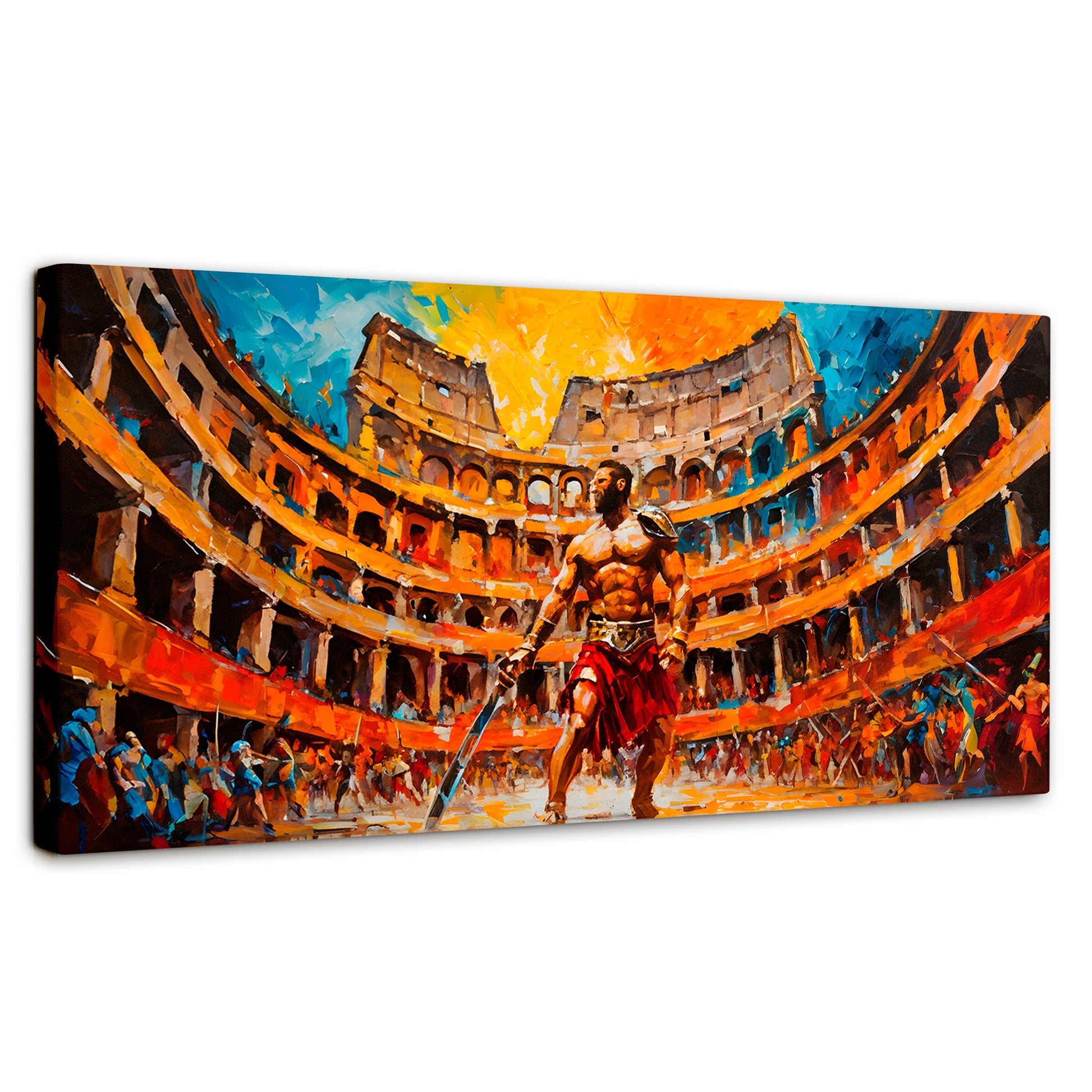 Cuadros Decorativos Canvas Revolution | Combate Gladiador | Panoramico | Portada