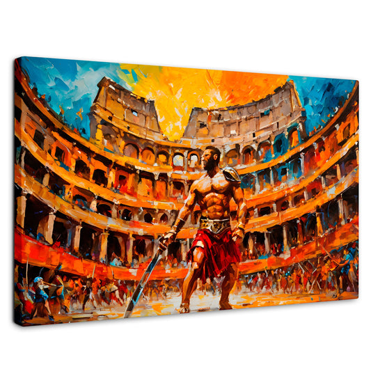 Cuadros Decorativos Canvas Revolution | Combate Gladiador | Rectangular | Portada
