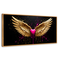 Cuadros Decorativos Canvas Revolution | Corazon Divino | Panoramico | Portada | Marco Negro