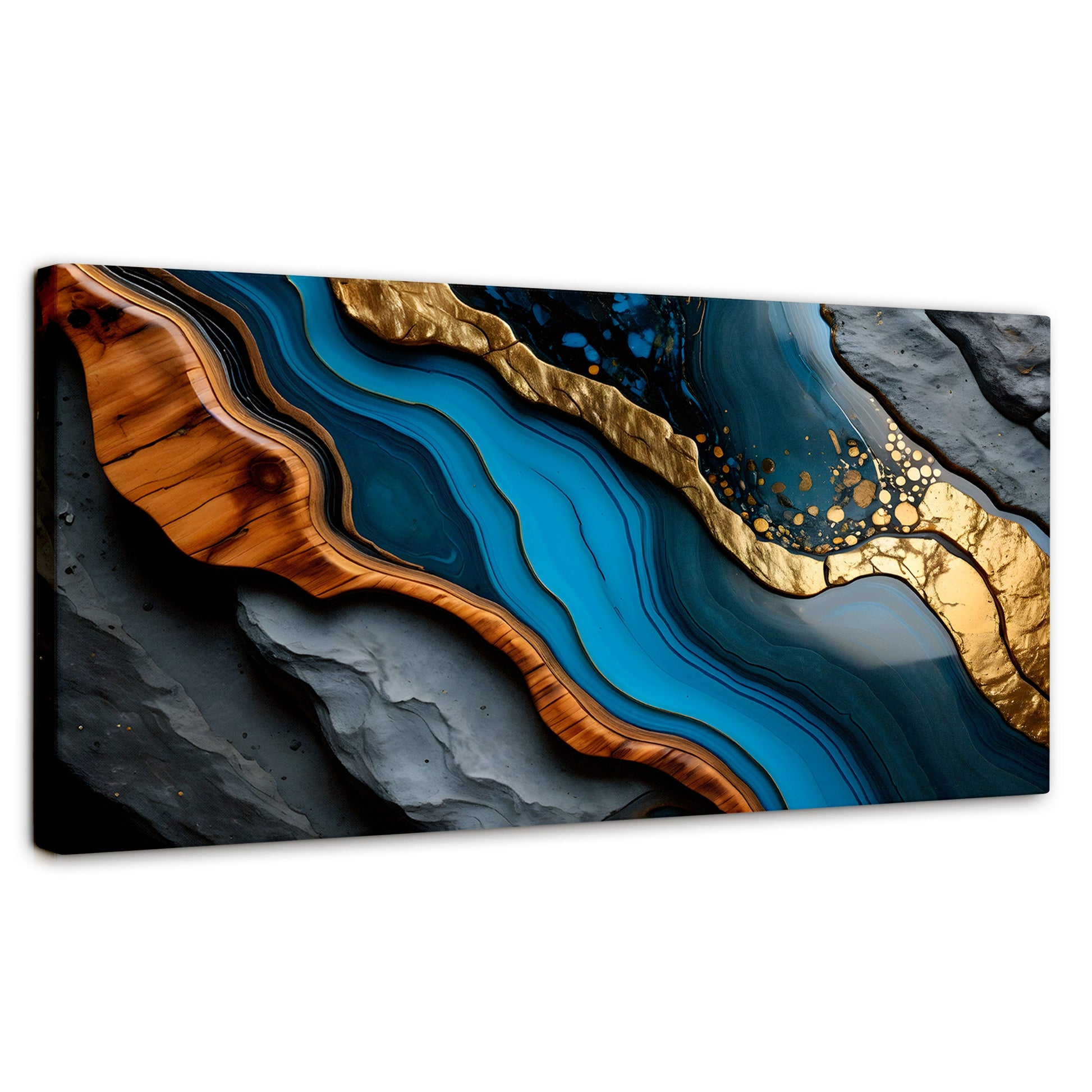 Cuadros Decorativos Canvas Revolution | Corriente Turquesa | Panoramico | Portada