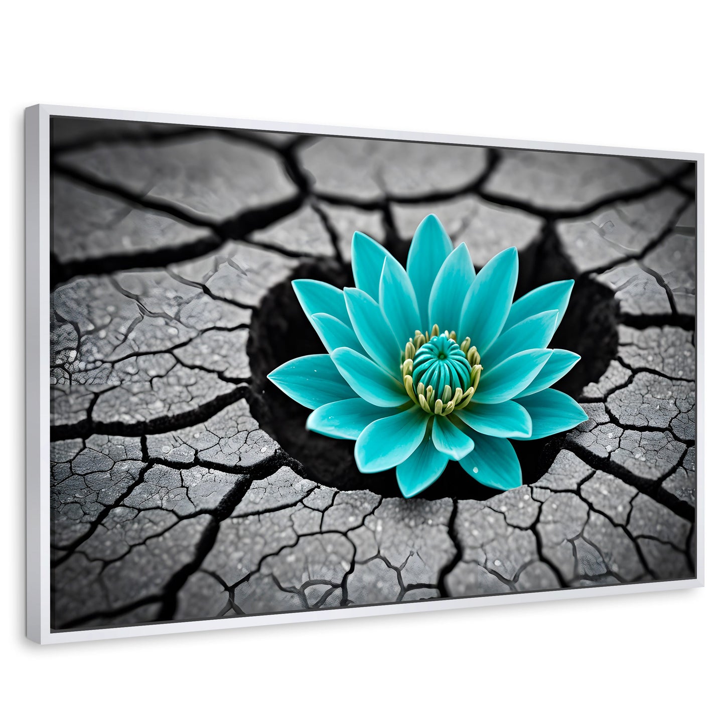 Cuadros Decorativos Canvas Revolution | Crecimiento Azul | Rectangular | Portada | Marco Blanco