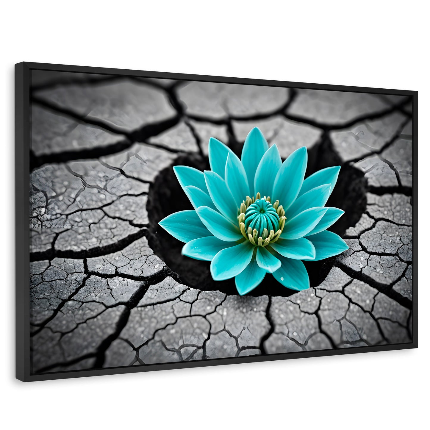 Cuadros Decorativos Canvas Revolution | Crecimiento Azul | Rectangular | Portada | Marco Negro