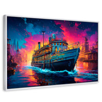 Cuadros Decorativos Canvas Revolution | Crepusculo Acuatico | Rectangular | Portada | Marco Blanco
