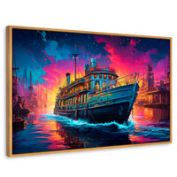 Cuadros Decorativos Canvas Revolution | Crepusculo Acuatico | Rectangular | Portada | Marco Madera