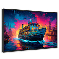 Cuadros Decorativos Canvas Revolution | Crepusculo Acuatico | Rectangular | Portada | Marco Negro