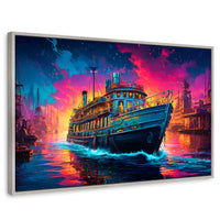 Cuadros Decorativos Canvas Revolution | Crepusculo Acuatico | Rectangular | Portada | Marco Plateado