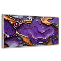Cuadros Decorativos Canvas Revolution | Cristales Purpura | Panoramico | Portada