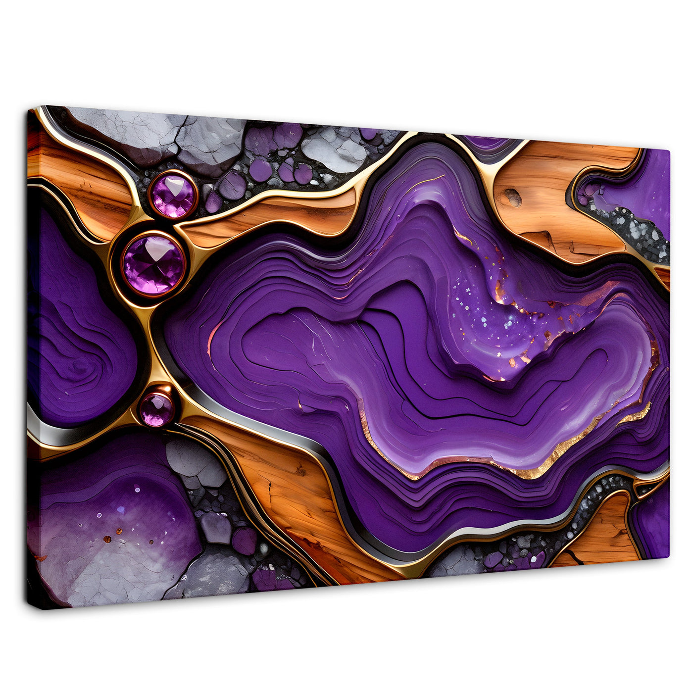 Cuadros Decorativos Canvas Revolution | Cristales Purpura | Rectangular | Portada