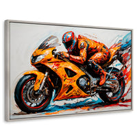 Cuadros Decorativos Canvas Revolution | Cross Colorido | Rectangular | Portada | Marco Plateado