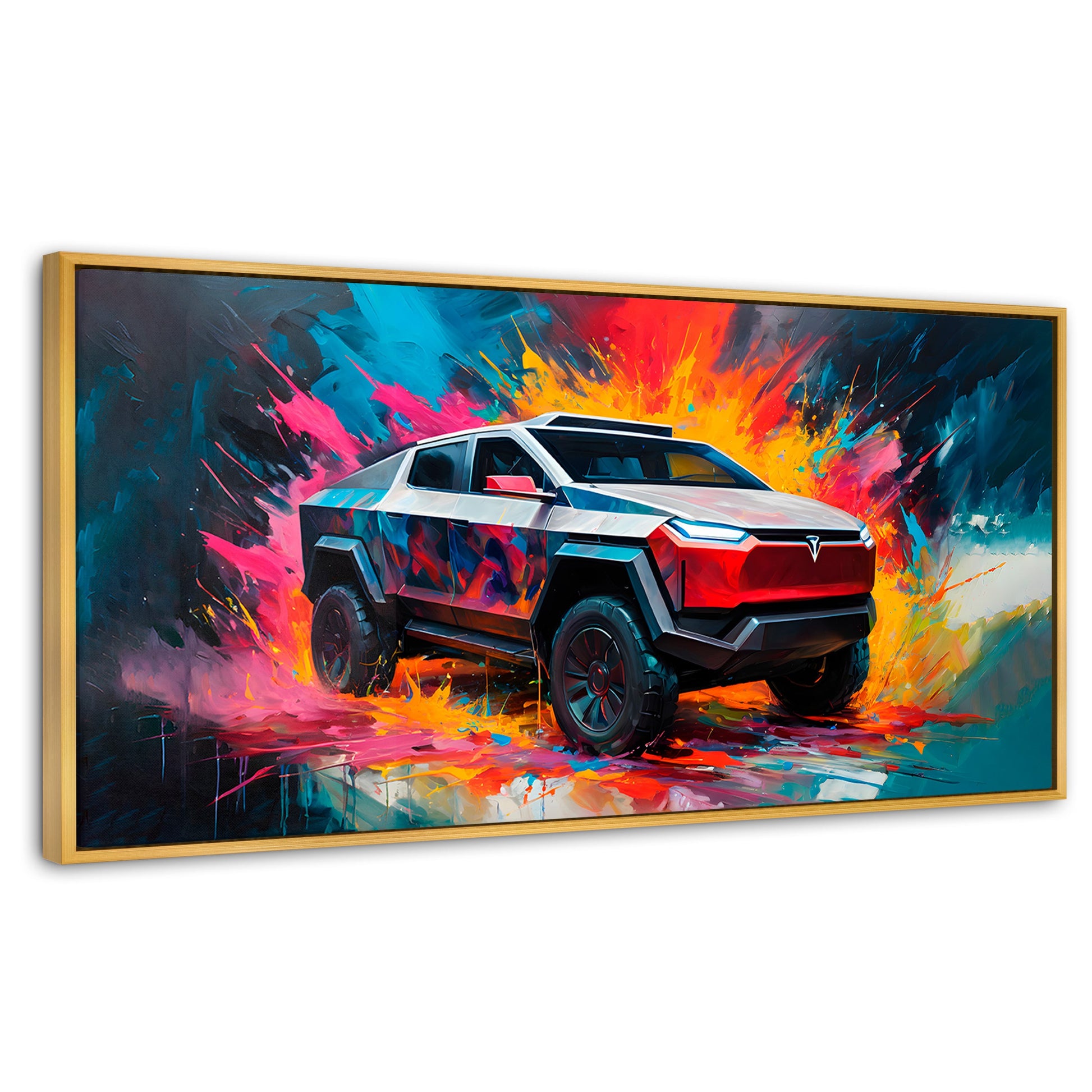 Cuadros Decorativos Canvas Revolution | Cyber Colors Truck | Panoramico | Portada