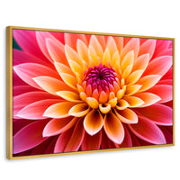 Cuadros Decorativos Canvas Revolution | Dahlia Vibrante | Rectangular | Portada | Marco Dorado