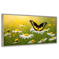 Cuadros Decorativos Canvas Revolution | Danza Entre Flores | Panoramico | Portada | Marco Blanco