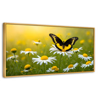 Cuadros Decorativos Canvas Revolution | Danza Entre Flores | Panoramico | Portada | Marco Madera