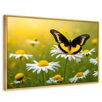 Cuadros Decorativos Canvas Revolution | Danza Entre Flores | Rectangular | Portada | Marco Dorado