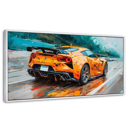 Cuadros Decorativos Canvas Revolution | Deportivo Mclaren | Panoramico | Portada | Marco Blanco