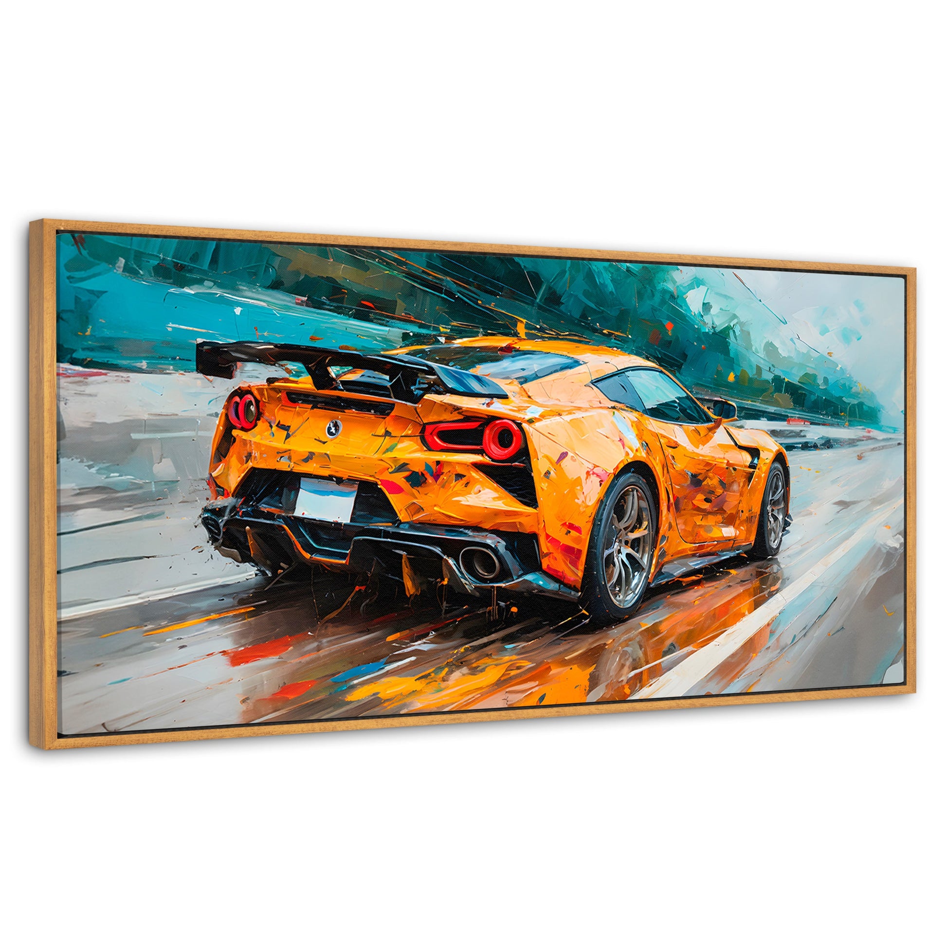 Cuadros Decorativos Canvas Revolution | Deportivo Mclaren | Panoramico | Portada | Marco Madera