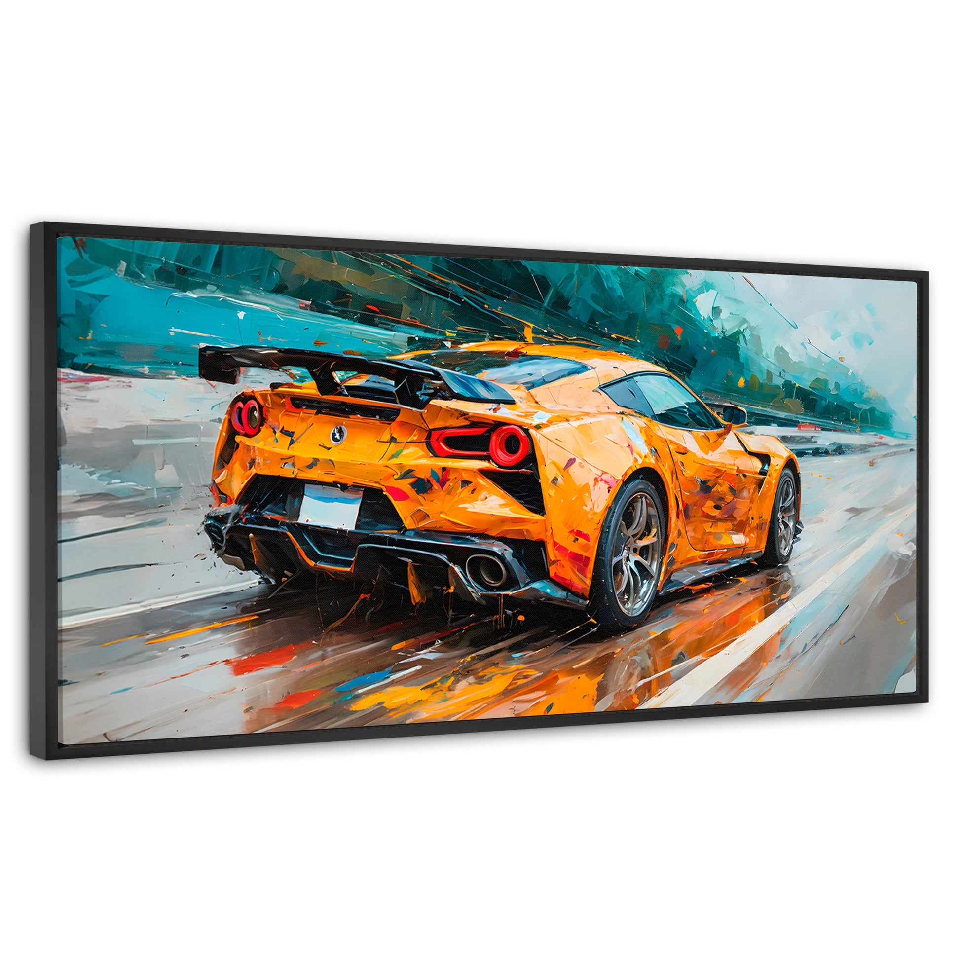 Cuadros Decorativos Canvas Revolution | Deportivo Mclaren | Panoramico | Portada | Marco Negro