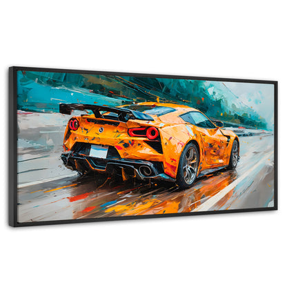 Cuadros Decorativos Canvas Revolution | Deportivo Mclaren | Panoramico | Portada | Marco Negro
