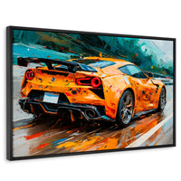 Cuadros Decorativos Canvas Revolution | Deportivo Mclaren | Rectangular | Portada | Marco Negro