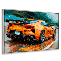 Cuadros Decorativos Canvas Revolution | Deportivo Mclaren | Rectangular | Portada | Marco Plateado
