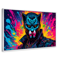 Cuadros Decorativos Canvas Revolution | Destellos Felinos | Rectangular | Portada | Marco Blanco