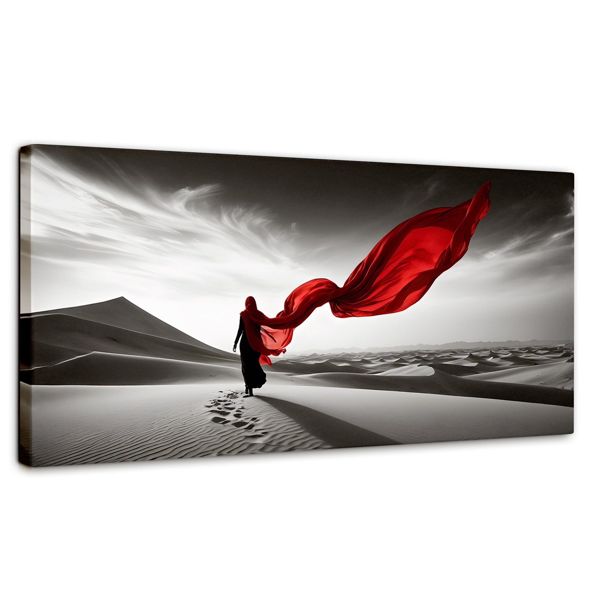 Cuadros Decorativos Canvas Revolution | Dunas Y Rojo | Panoramico | Portada | Marco SinMarco