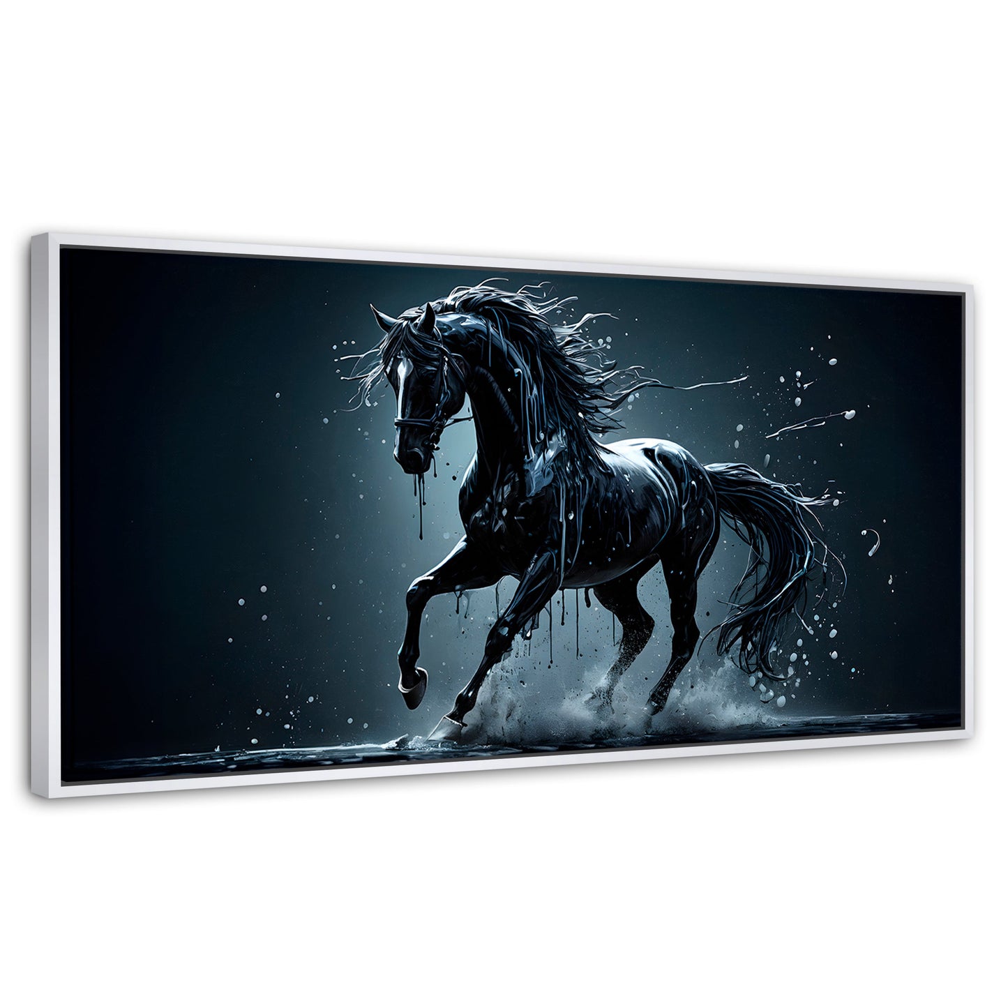 Cuadros Decorativos Canvas Revolution | Elegancia Nocturna | Panoramico | Portada | Marco Dorado