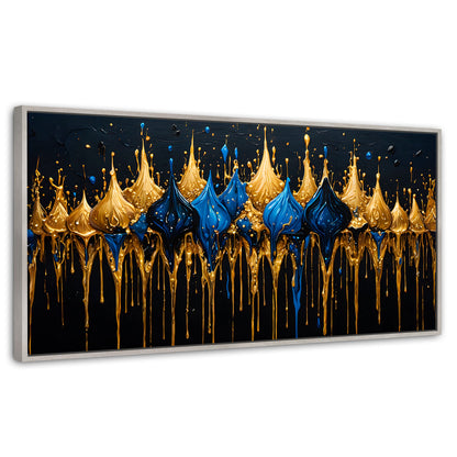 Cuadros Decorativos Canvas Revolution | Esplendor Dorado | Panoramico | Portada | Marco Blanco