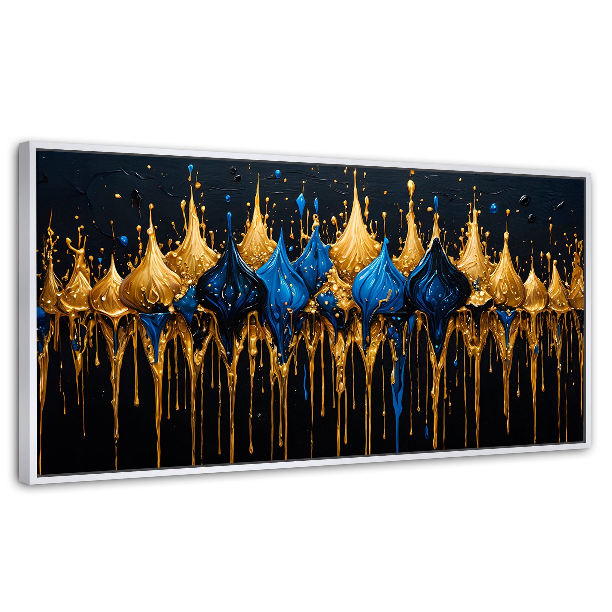 Cuadros Decorativos Canvas Revolution | Esplendor Dorado | Panoramico | Portada | Marco Dorado