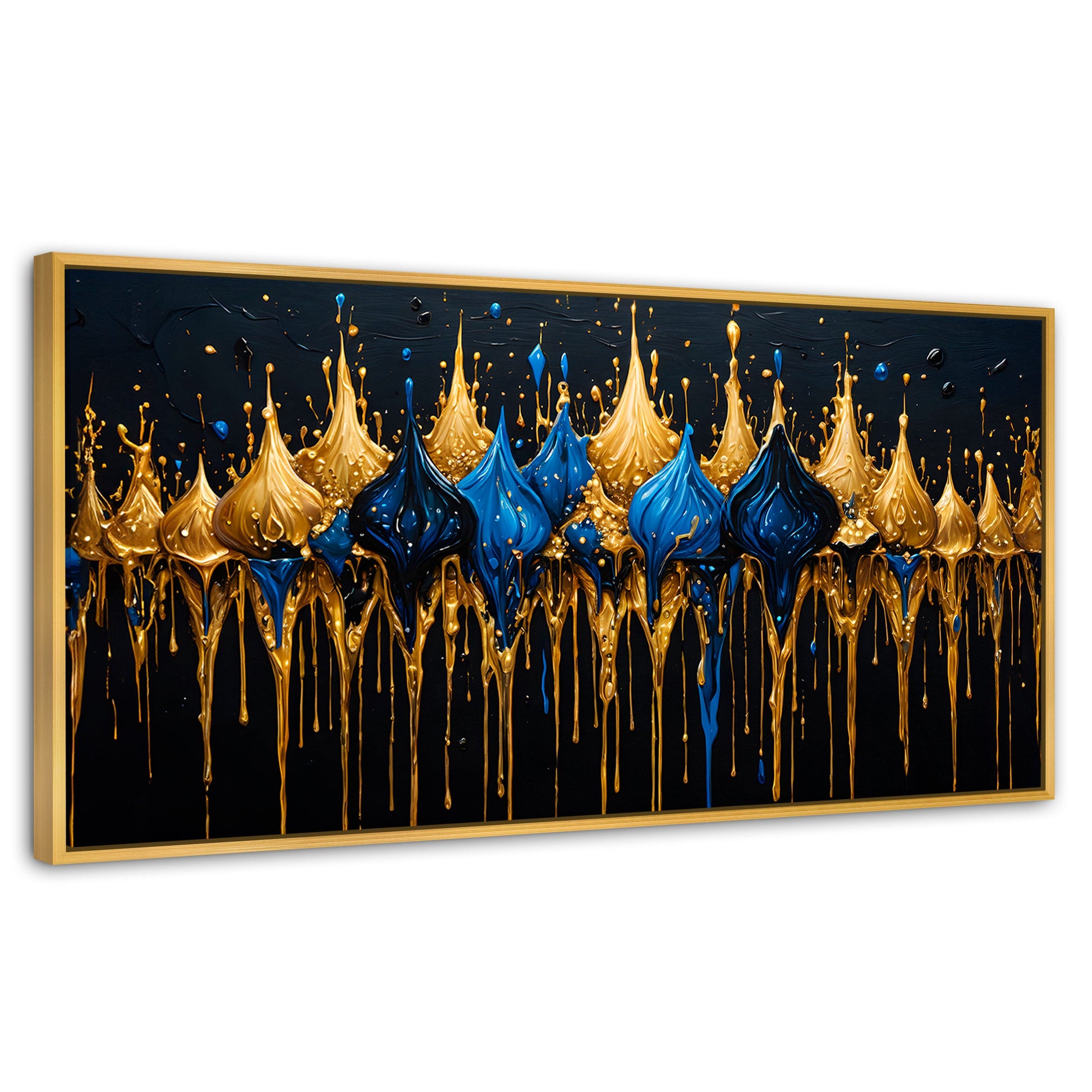 Cuadros Decorativos Canvas Revolution | Esplendor Dorado | Panoramico | Portada | Marco Madera