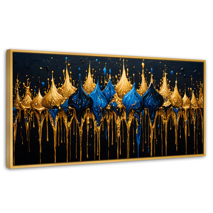 Cuadros Decorativos Canvas Revolution | Esplendor Dorado | Panoramico | Portada | Marco Madera