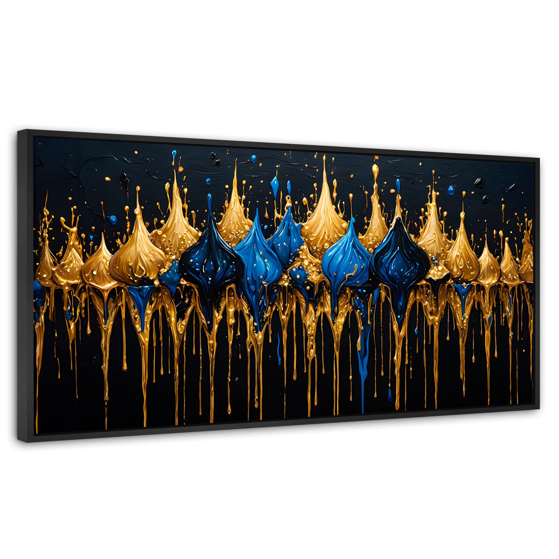 Cuadros Decorativos Canvas Revolution | Esplendor Dorado | Panoramico | Portada | Marco Plateado